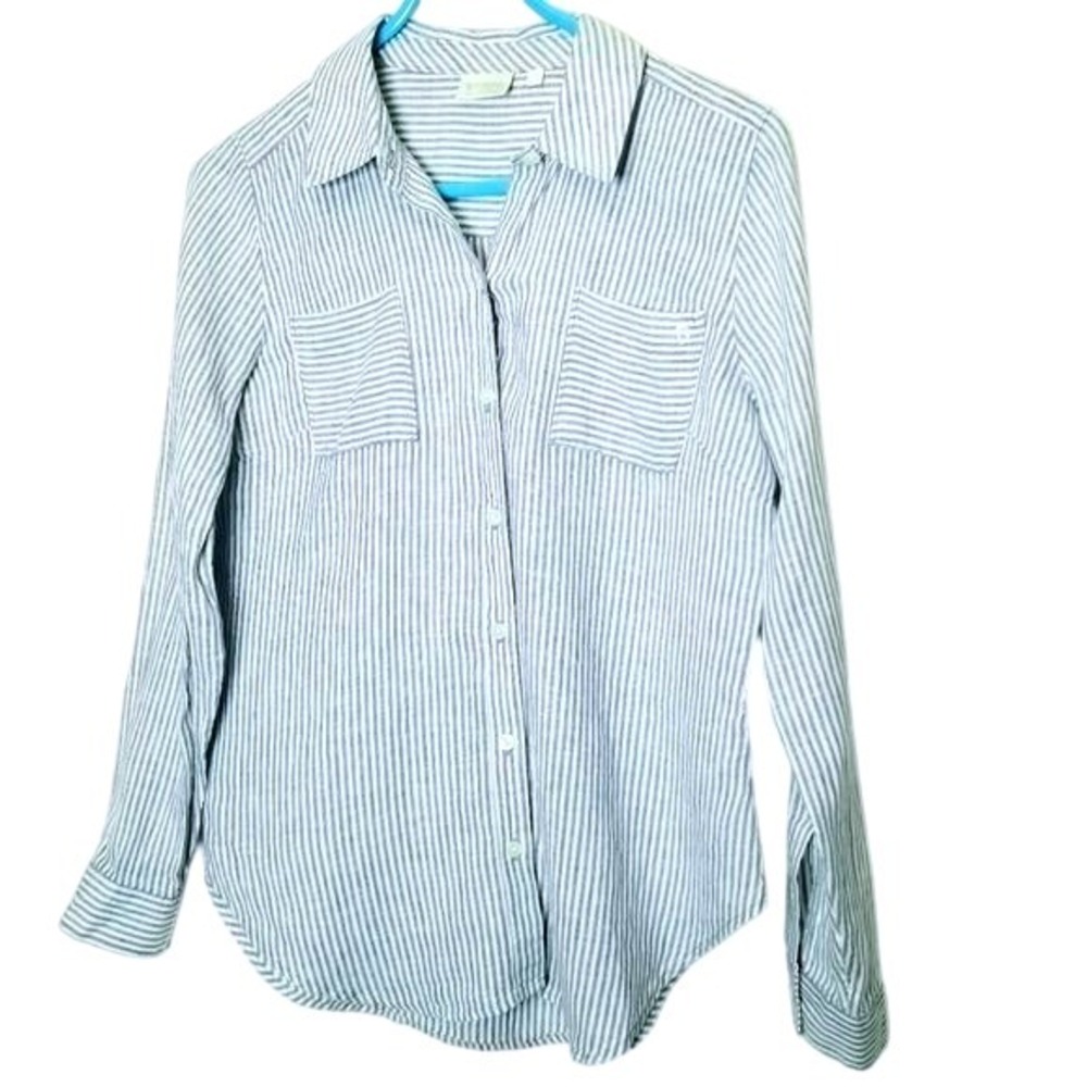 Spartina 449 NWOT Striped Long Sleeve Button Down Shirt Career Coastal Beachy S